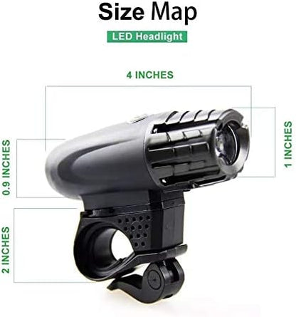 USB Rechargeable Bike Light Set