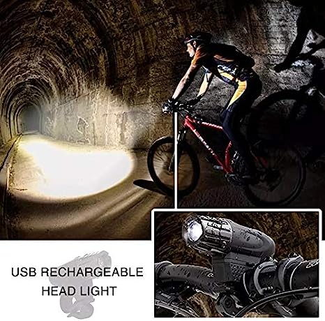 USB Rechargeable Bike Light Set