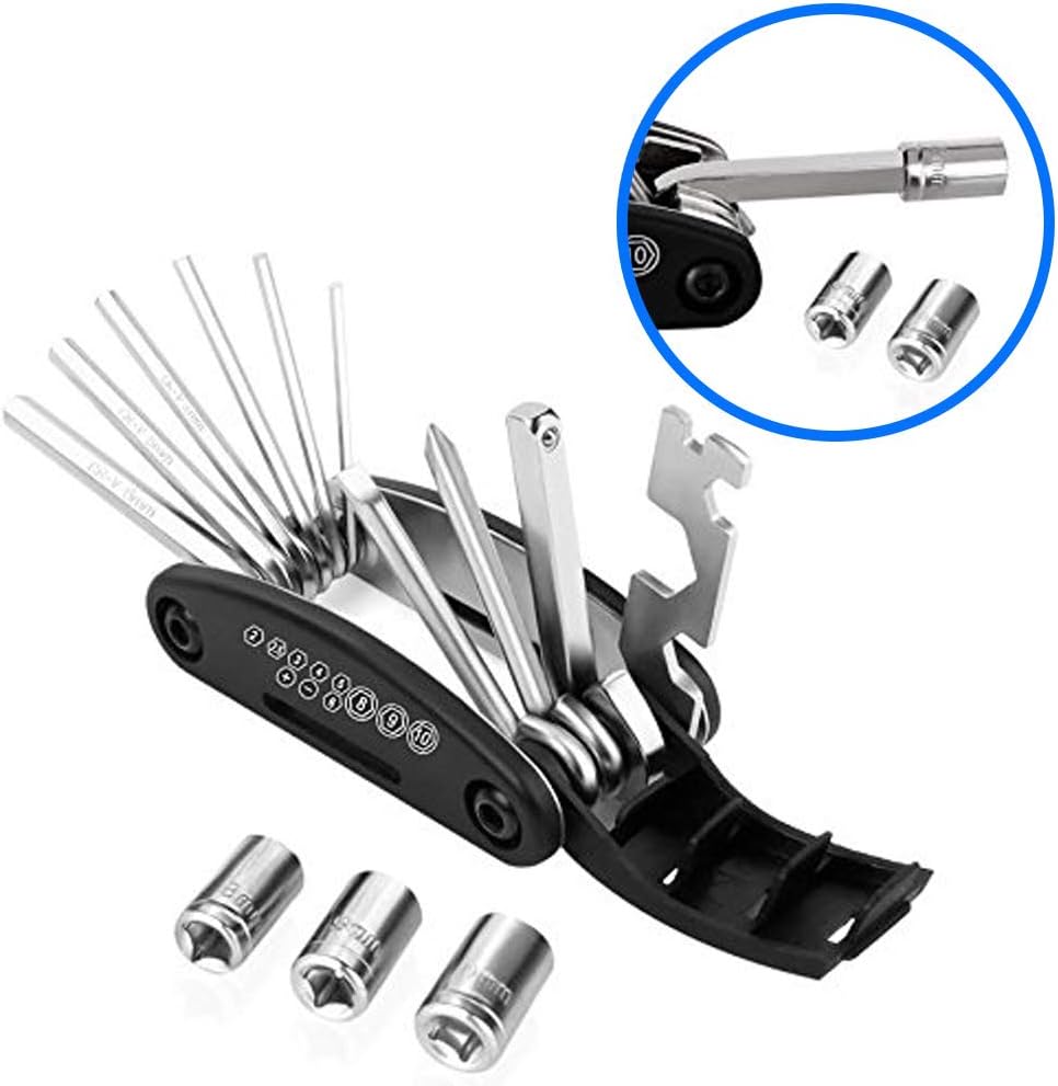 Bike Repair Tool Kit - 16 in 1 Bicycle Multitool